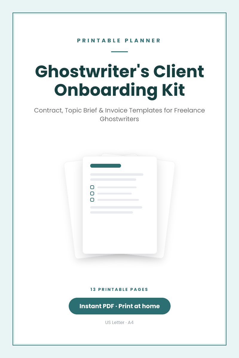 Ghostwriter's Client Onboarding Kit
