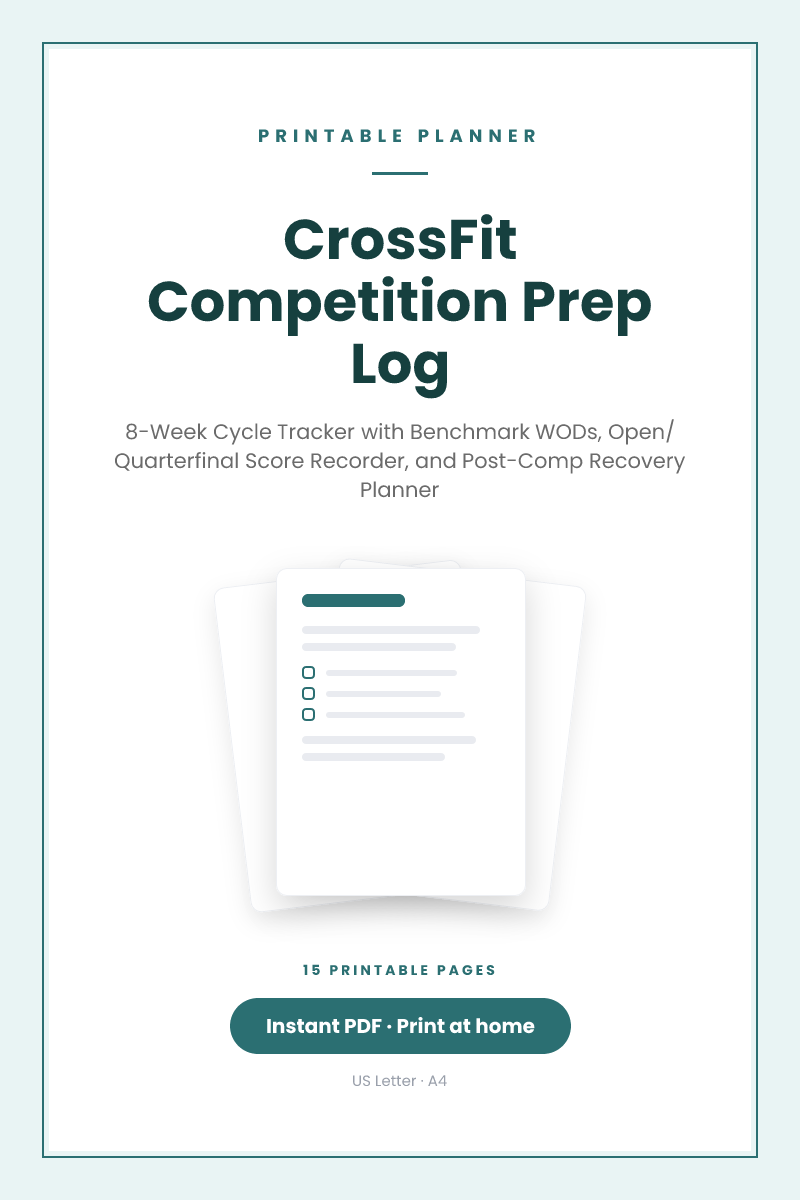 CrossFit Competition Prep Log