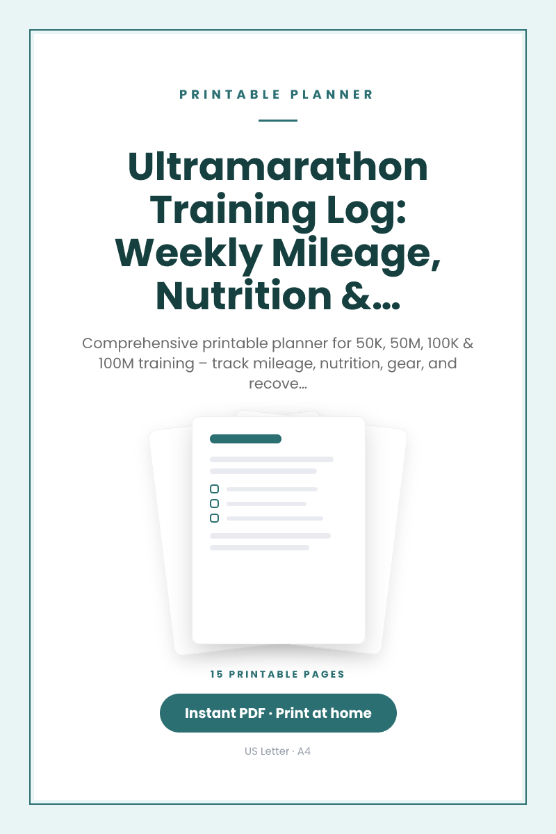 Ultramarathon Training Log: Weekly Mileage, Nutrition & Gear Check for 50K+ Runners