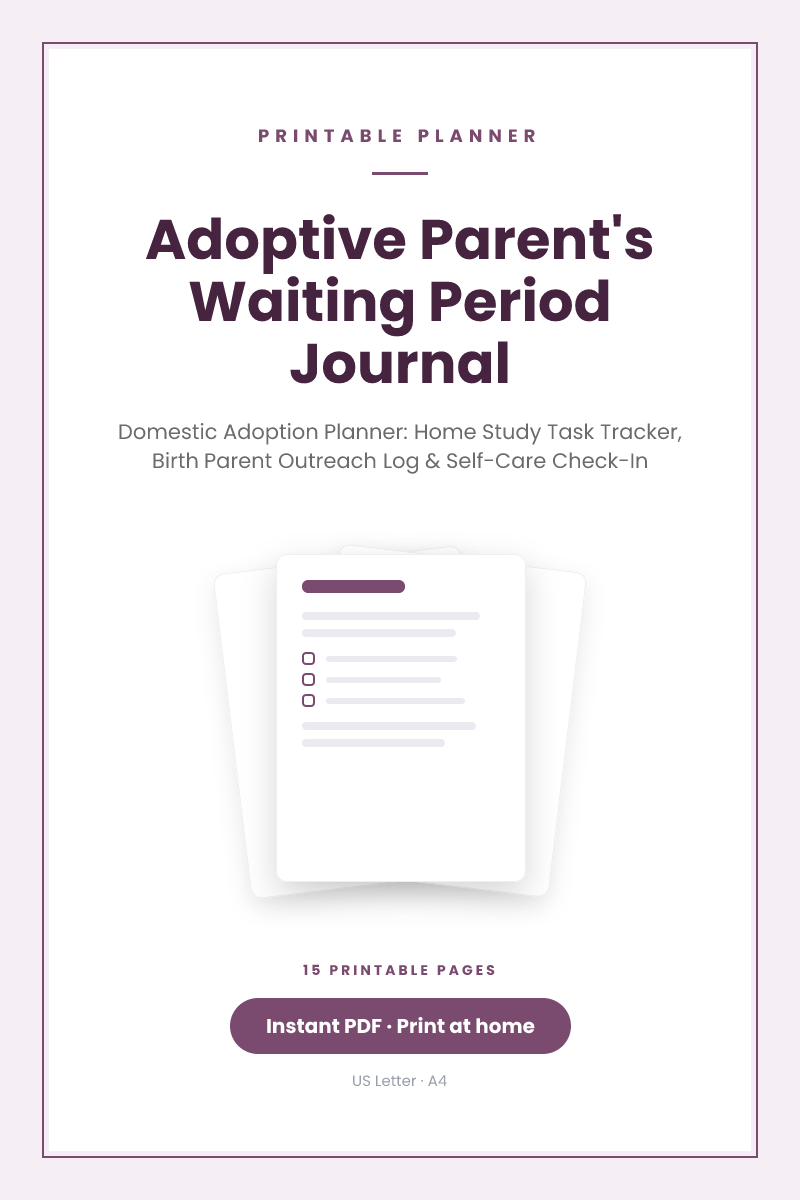 Adoptive Parent's Waiting Period Journal
