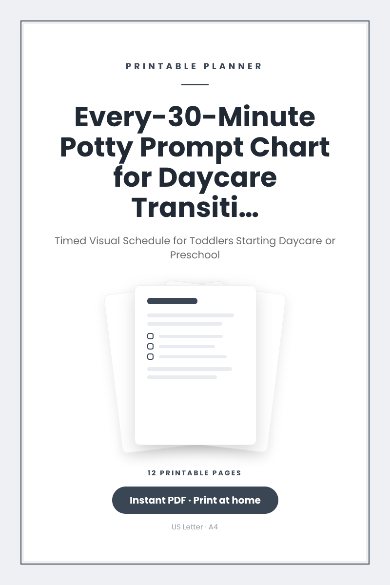 Every-30-Minute Potty Prompt Chart for Daycare Transition