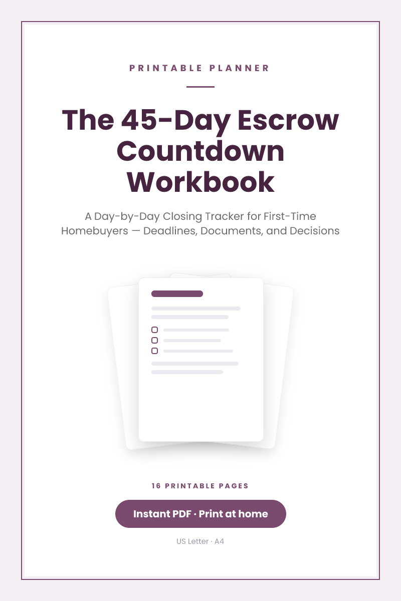 The 45-Day Escrow Countdown Workbook