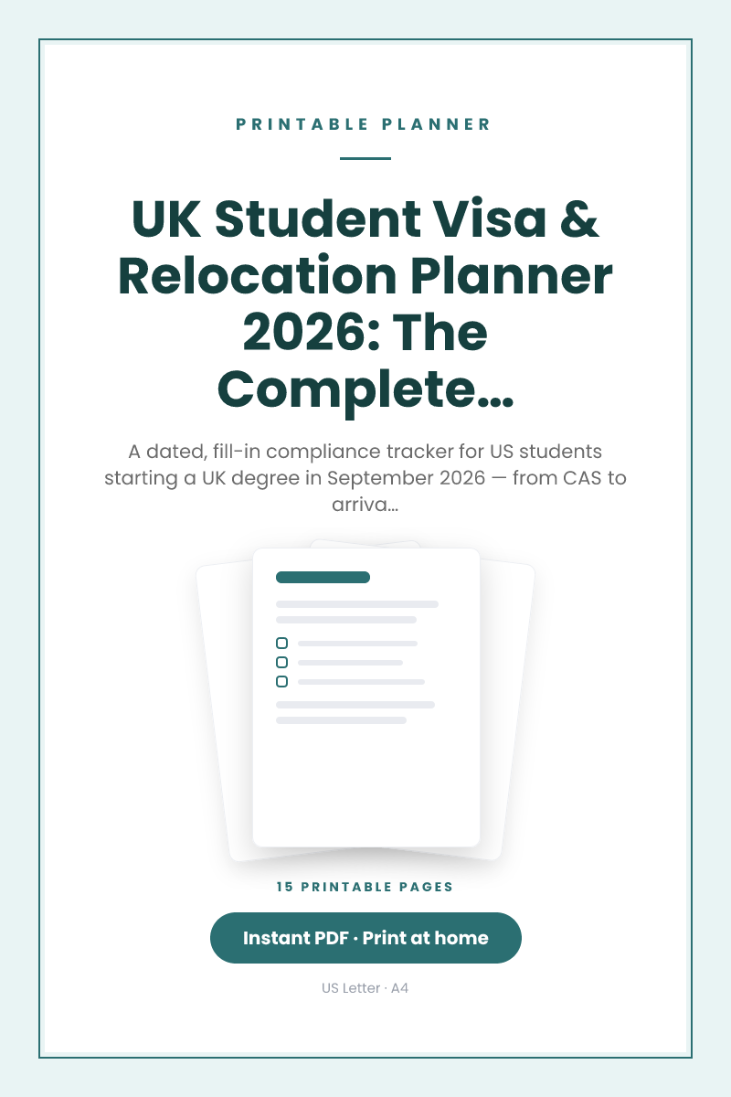 UK Student Visa & Relocation Planner 2026: The Complete Pre-Departure Command Center